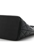 Caviar Quilted Medallion Tote Black