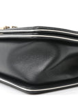 Calfskin Quilted Medium Boy Top Handle Flap Black
