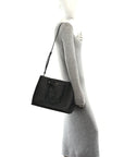 Saffiano Cuir Large Double Bag Black Fuoco
