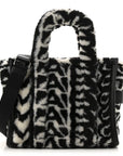 Polyester Cotton Oversized Monogram Medium Traveler Tote Bag Black Ivory