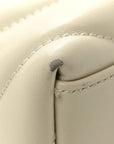 Calfskin Y Quilted Monogram Small Loulou Chain Satchel Blanc Vintage