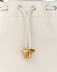 Soft Shiny Calfskin Mini Bon Bon N/S Bucket Bag Latte