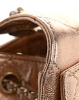Metallic Caviar Quilted Small CHNL 25 Handbag Copper
