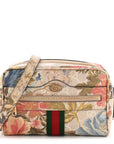 GG Supreme Monogram Water Flora Web Mini Ophidia Shoulder Bag Beige White Multicolor
