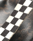 Triomphe Logo Canvas Checker Belt Bag Black