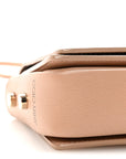 Soft Grained Goatskin Arrow Crossbody Bag With Chain Ballet Pink