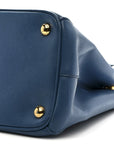 Saffiano Small Galleria Double Zip Tote Cobalto