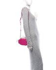 Calfskin CD Signature Oval Crossbody Camera Bag Rani Pink
