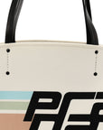 Canvas Racing Logo Tote White