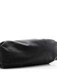 Smooth Butter Calf The Pouch Oversized Clutch Black
