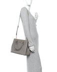 Saffiano Lux Large Galleria Double Zip Tote Argilla