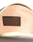GG Supreme Monogram Textured Dollar Calfskin Web Super Mini Ophidia Top Handle Bowler Bag Beige Ebony New Acero