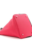 Taurillon Clemence Casaque Picotin Lock 18 PM Rouge Sellier Framboise