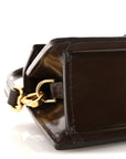Glazed Calfskin Le Grand Bambino Midnight Brown