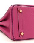 Togo Horseshoe Birkin 25 Rose Pourpre Cassis
