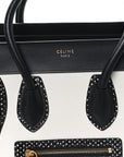 Polka Dot Snakeskin Smooth Calfskin Micro Luggage Black White