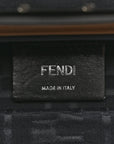 Shiny Glazed Fabric Vachetta FF 1974 Mini Baguette Trunk Mogano Panna Cuoio