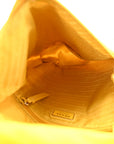 Re-Nylon Vitello Metal Triangle Logo Sling Backpack Giallo