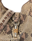 Snakeskin Large New Jackie Shoulder Bag Multicolor
