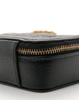 Caviar Quilted Mini Boy Clutch With Chain Black