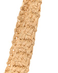 Yarn Raffia Effect Crochet Logo Embroidered Tote Bag Naturale