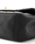 Lambskin Quilted Mini Rectangular Flap Black