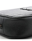 Grain De Poudre Matelasse Monochrome Monogram Mini Lou Camera Bag Black