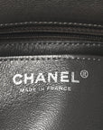 Metallic Lambskin Quilted Mini Rectangular Flap Dark Grey