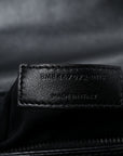 Calfskin Y Quilted Monogram Monochrome Toy Loulou Crossbody Bag Black