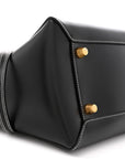Smooth Calfskin Double Stitching Mini Belt Bag Black