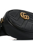 Calfskin Matelasse GG Marmont Belt Bag 85 34 Black
