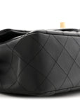 Lambskin Quilted Mini Rectangular Flap Black
