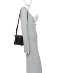 Spazzolato Mini Zippered Tote Black