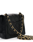 Caviar Quilted Mini Square Flap Black