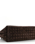 Suede Intrecciato Medium Andiamo Shoulder Bag Fondant