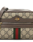 GG Supreme Monogram Web Mini Ophidia Shoulder Bag Brown