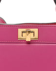 Shiny Nappa Petite Peekaboo I SEE U Satchel Ciclamino Pilar