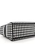 Canvas Houndstooth Embroidered Medium Lady D-Lite Black White
