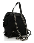 Tessuto Nylon Vela Chain Backpack Black
