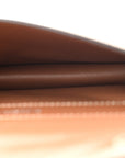 Smooth Calfskin Canvas Horseferry Print Mini Title Bag with Pocket Natural Malt Brown