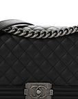 Caviar Quilted Medium Boy Flap Black
