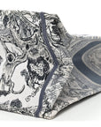 Gradient Canvas Embroidered Large D1ORiviera Toile De Jouy Book Tote Blue