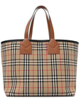 Cotton Vintage Check Large London Tote Bag Briar Brown Black
