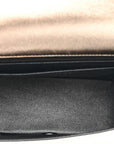 Metallic Lambskin Quilted Mini Square Flap Gold Black