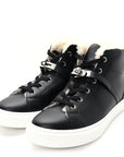 Calfskin Woolskin Daydream Sneakers 39 Black Ecru