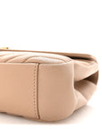 Sheepskin Matelasse Chevron Monogram Medium College Bag Dark Beige