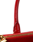 Saffiano Vernice Galleria Double Zip Tote Rosso