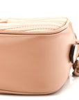 Calfskin Matelasse Monochrome Small GG Marmont Chain Shoulder Bag Camelia
