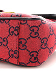 Monogram Multicolor Matelasse Diagonal Floral Embroidered Super Mini GG Marmont Shoulder Bag Red Blue Multicolor
