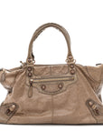 Agneau Giant 12 Rose Gold Hardware Work Gris Poivre
